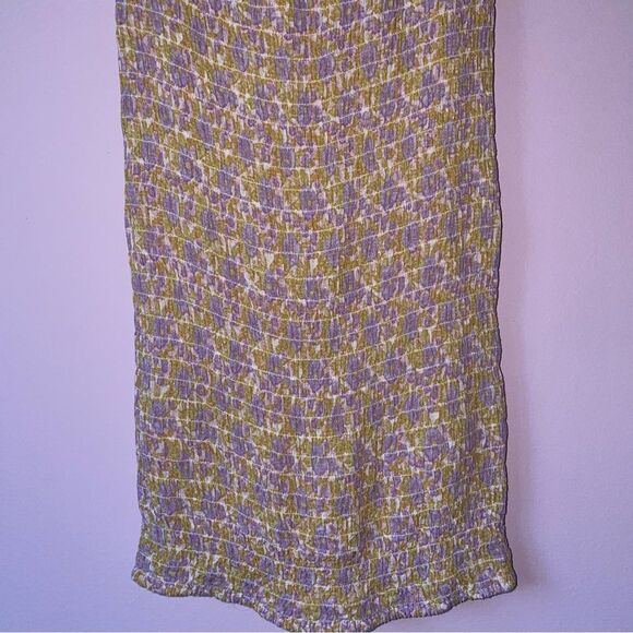 Free People XS Juniper Smocked Bodycon Slip Ditsy Floral Boho Swiftie - Picture 5 of 11